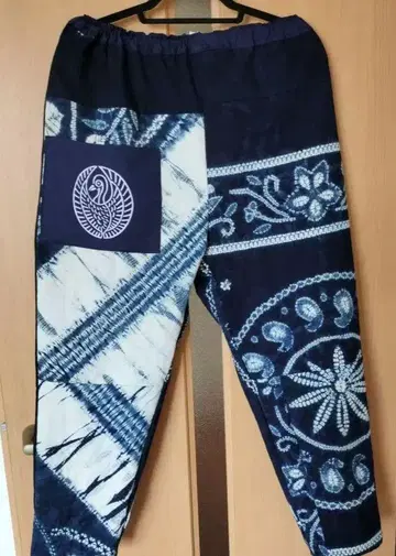쪽 염색 바지
