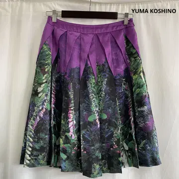 YUMA KOSHINO 플리츠 패턴 스커트