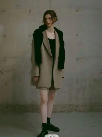 etretokyo 피크드 라펠 울 자켓 BEIGE / M