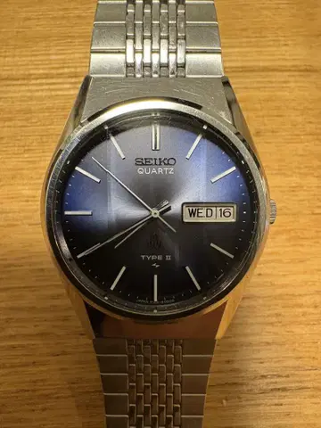 SEIKO TYPE II 손목시계 블루 남성용 동작 미확인 세이코 타입2