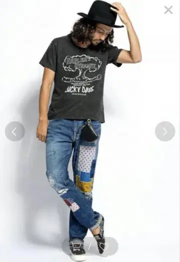 seveskig LUCKY DAYS 티셔츠 XL 빈티지 가공