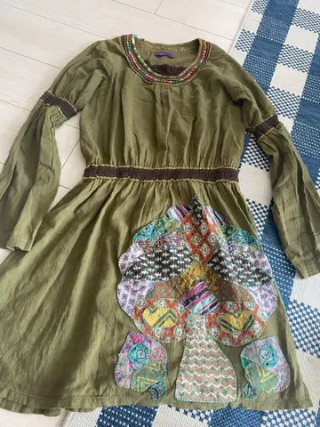 튜닉 버섯 자수 레트로 버섯