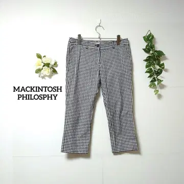 MACKINTOSH PHILOSPHY 깅엄 체크 7부 기장 팬츠