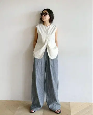 searoomlynn ECO FABRIC 스트라이프 개더 팬츠