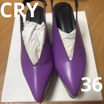 CRY 퍼플 하이힐 펌프스 36 미사용품