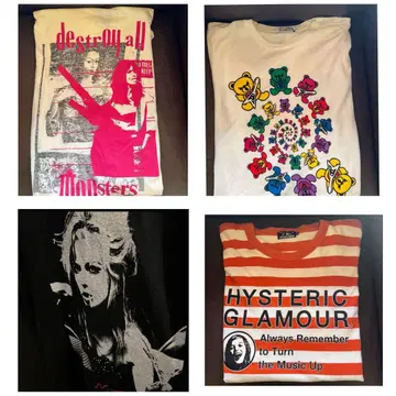 HYSTERIC GLAMOUR 히스 걸 T셔츠 M 4세트