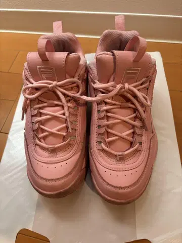 휠라 핑크 스니커즈 24.5cm
