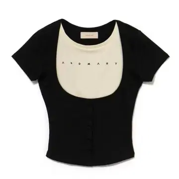 ANDMARY andmary Mary logo tops black