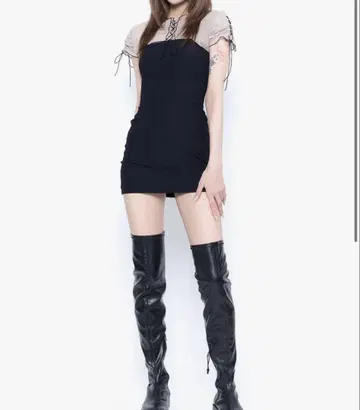 S lace up dress mini THEREDTHREAD