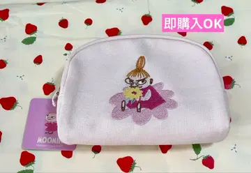 택 포함 새상품 무민 리틀 미 파우치 메이크업 파우치 소품함 핑크