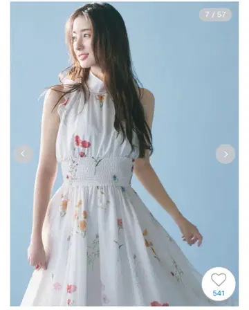 스나이델 백리본 쉬폰 원피스