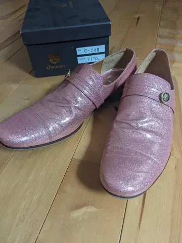 핑크 글리터 로퍼 라메 쇼세 chausser 24