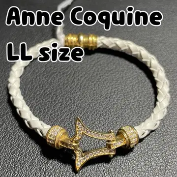미사용 Anne Coquine 손뜨개 팔찌 크로스 모티브 LL 사이즈