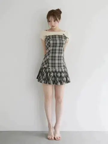 andmary Karen 체크 미니 드레스 AM1324