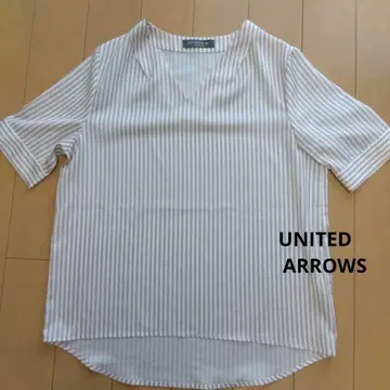 UNITED ARROWS 반팔 블라우스 스트라이프