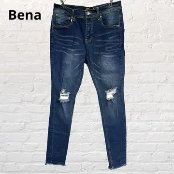 9932 Bena 비노 데님 팬츠 청바지 데미지 가공 인디M