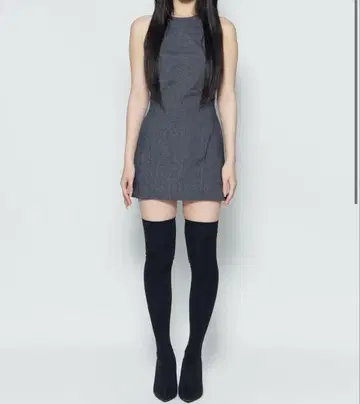 S backless halter dress miniTHEREDTHREAD