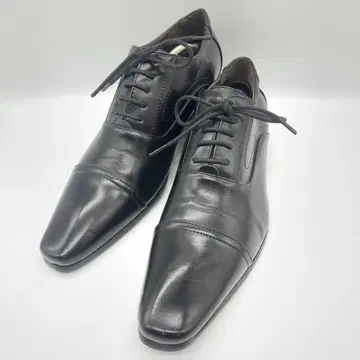 RICHARD SMITH 스트레이트 팁 가죽 신발 25.5cm 블랙 블랙