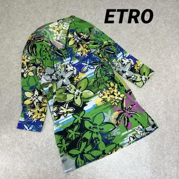 ETRO 에트로 7부 소매 원피스 꽃무늬 폴리에스테르