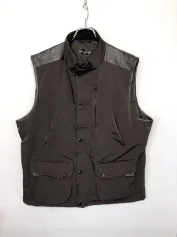 Ralph Lauren 이탈리아제 구제 턱 스트랩 램 가죽 절개 베스트