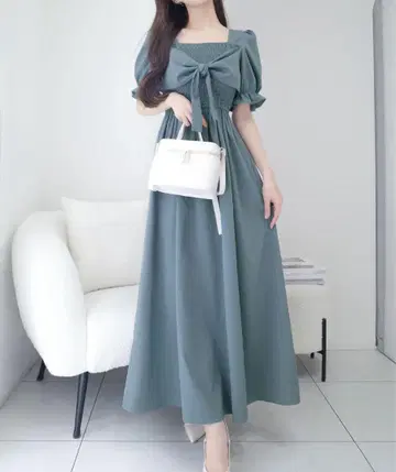 mily bilet 원피스 리본 블루