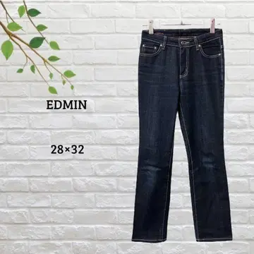 EDWIN 에드윈 스트레이트 데님 남성용 28인치 인디고 블루