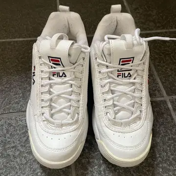 FILA 화이트 스니커즈 25cm