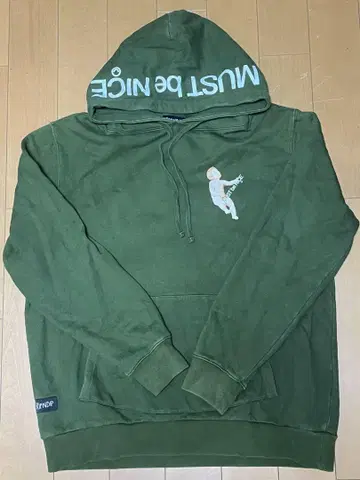 RIPNDIP MUST be NICE 올리브 그린 후드티