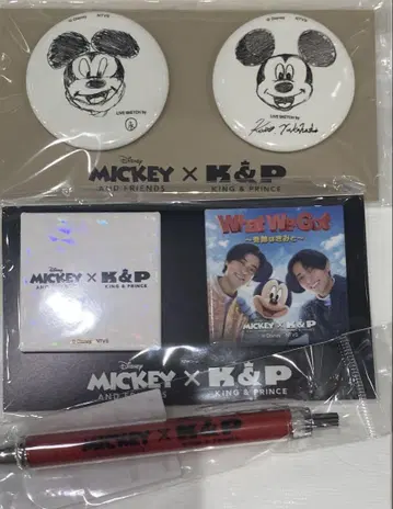 킹프리 TSUTAYA 미키 한정판 캔뱃지