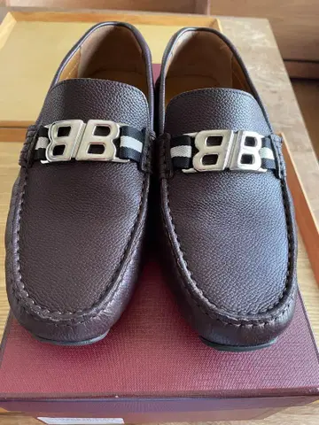 새상품급 발리 BALLY 브라운 가죽 로퍼 24.5cm