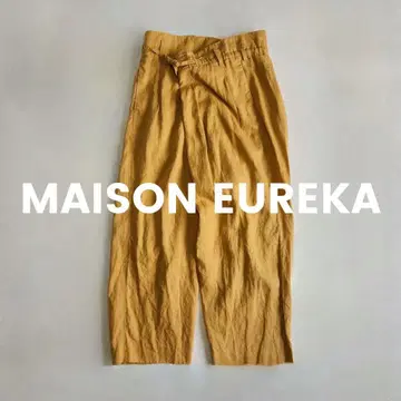 MAISON EUREKA 린넨 랩 팬츠 와이드 모드 21SS