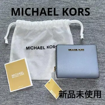 미사용 새상품 MICHAEL KORS 페일 블루 접이식 지갑