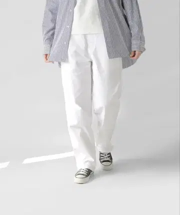 미사용 새상품! Y | 오가닉 코튼 치노 벨티드 트라우저 팬츠
