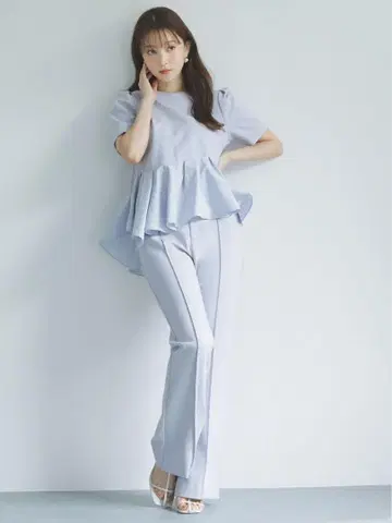 SNIDEL 핀턱 컷 팬츠