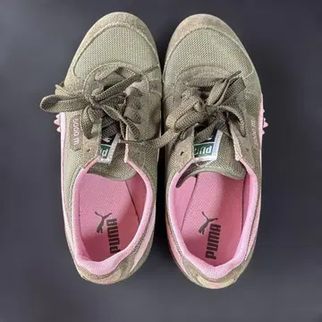 Puma 스니커즈 올리브/핑크 5000m 24.5