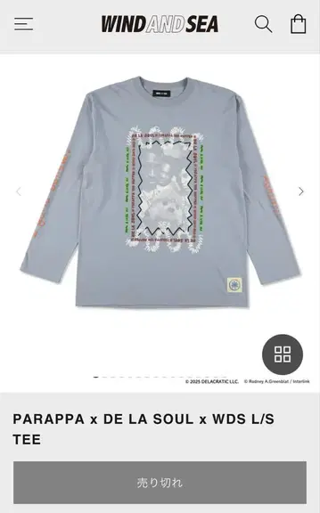 L 사이즈 PARAPPA x DE LA SOUL x WDS L/S TEE