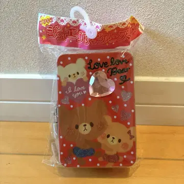 미사용! 헤이세이 레트로 레어 메모 주얼 케이스 곰 팬시 열쇠 포함