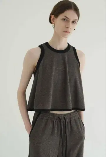 clane pile flare tank tops brown 2