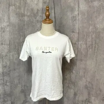 VEHEMENT 펄 문자 로고 심플 티셔츠 귀여운 캐주얼