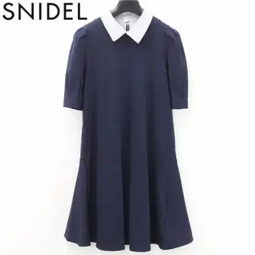 B7450 새상품 SNIDEL 스나이델 컬러 A라인 퍼프 원피스 F