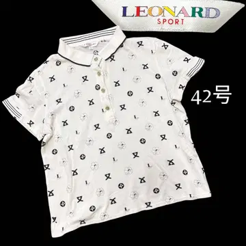 LEONARD sports 로고 올 패턴 피케 셔츠 빅 42호