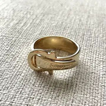 [새상품급] Ferragamo 페라가모 골드 스카프링