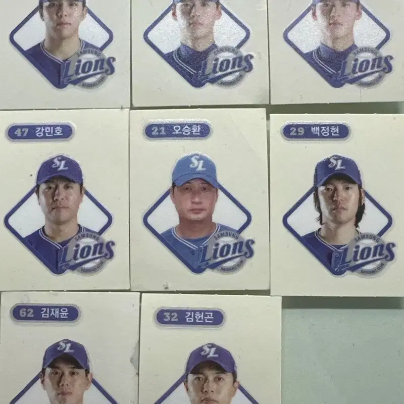 삼성라이온즈 띠부씰 이호성 강민호 김영웅 오승환 백정현 김헌곤 김재윤