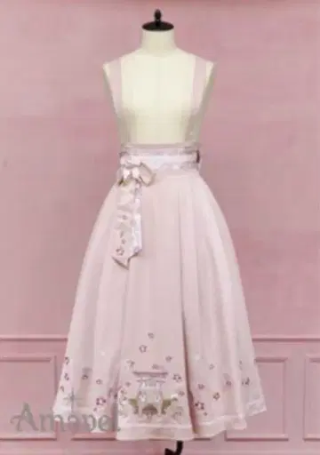 아마벨 일본풍 시바견 신사의 봄 참배 롱 스커트