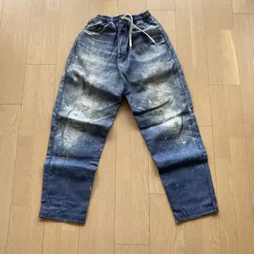 US 산겐자야 Fake Vintage Denim Easy Pants