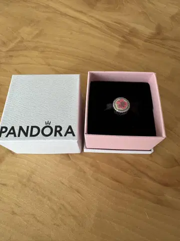 PANDORA 꽃무늬 참 핑크