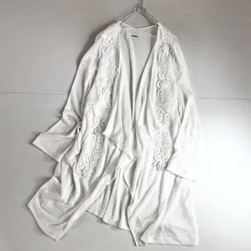 잉게보그 플라워 레이스 숄 가디건 겉옷 화이트 일본제