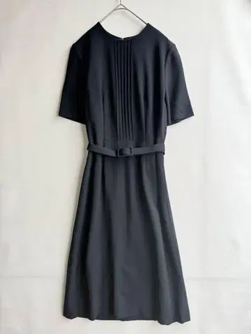 도쿄 소와르 여성용 블랙 포멀 원피스 11호 반팔 예복 블랙