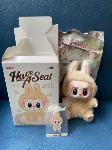 POP MART Have A Seat LABUBU 봉제 인형 BABA