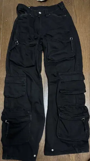 ZARA 블랙 카고 팬츠 EUR 36